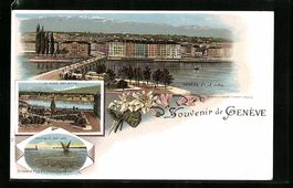 Litho Genève, La Place des Alpes, Barqu