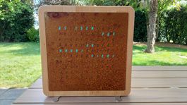 WordClock mit berndeutschem Zifferblatt Stahlblech gerostet