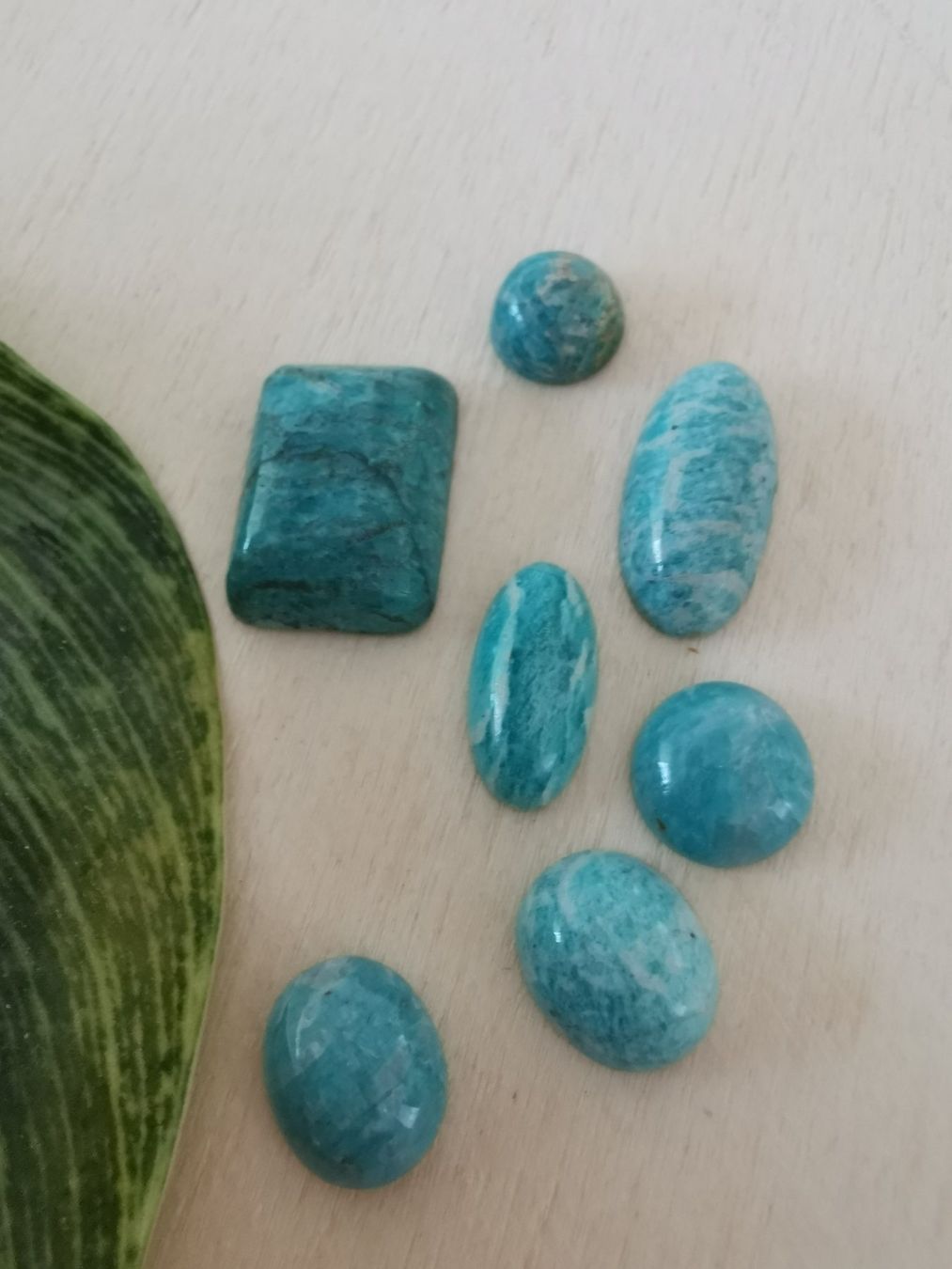 Edelsteine: 7 Stk. verschiedene Amazonit Cabochons / Lager-Sondererkauf – Neu (gemäss Beschreibung) aus Dierikon von Buntspecht-10 4
