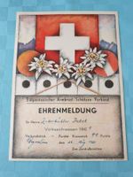Ehrenmeldung Armbrust-Schützen-Verband Volksschiessen 1961