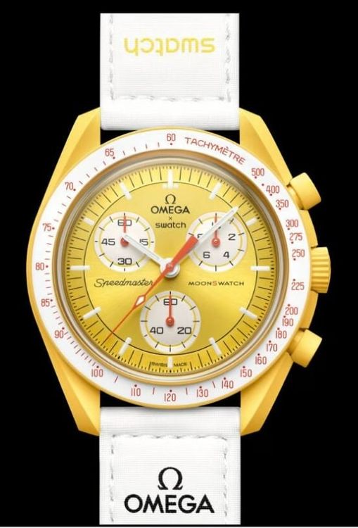 Swatch Orologi: Omega x Swatch Moonswatch Mission to the Sun – Nuovo e nell'imballaggio originale da Bülach venduto da Zaimania
