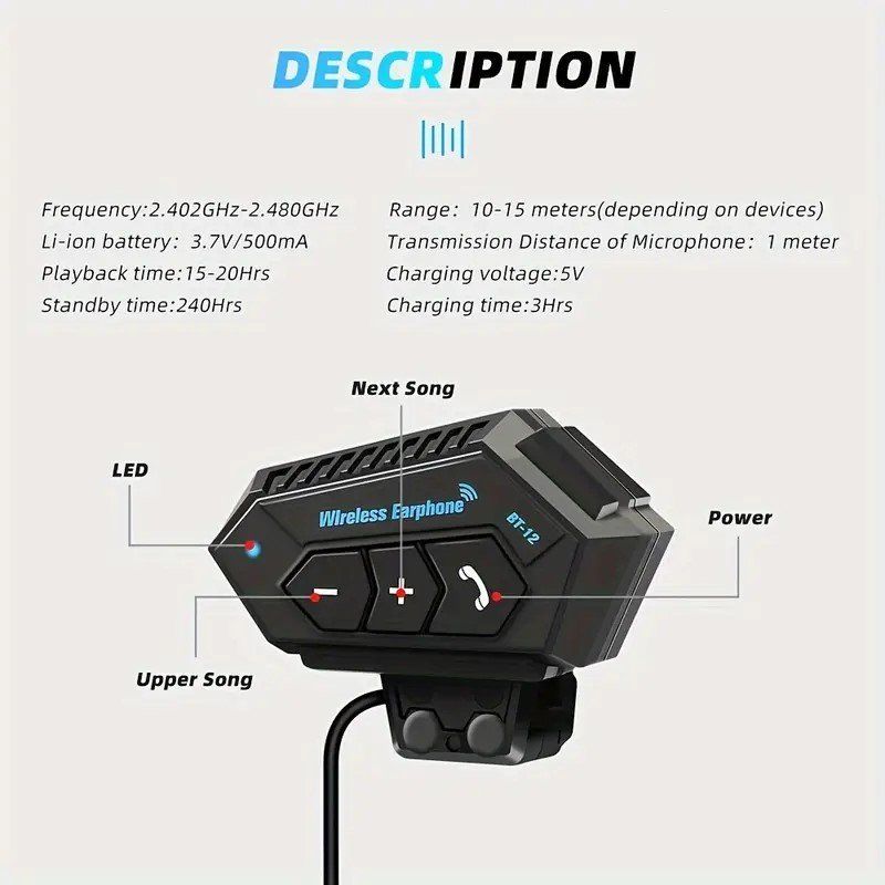 Casse acustiche: Kabelloses Motorradhelm-Headset mit Freisprechfunktion – Nuovo e nell'imballaggio originale da Rüthi (Rheintal) venduto da Moto-Marte-Rheintal 2