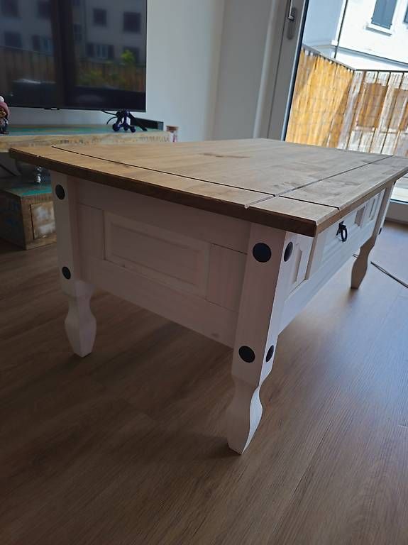 Vidaxl Tische: Table basse tiroir blanc style rustique bon état – Gebraucht aus Prilly von dan_8q52 3