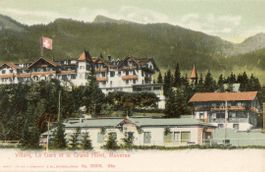 Villars   VD   -  La Gare  et le Grand Hôtel MUVERAN