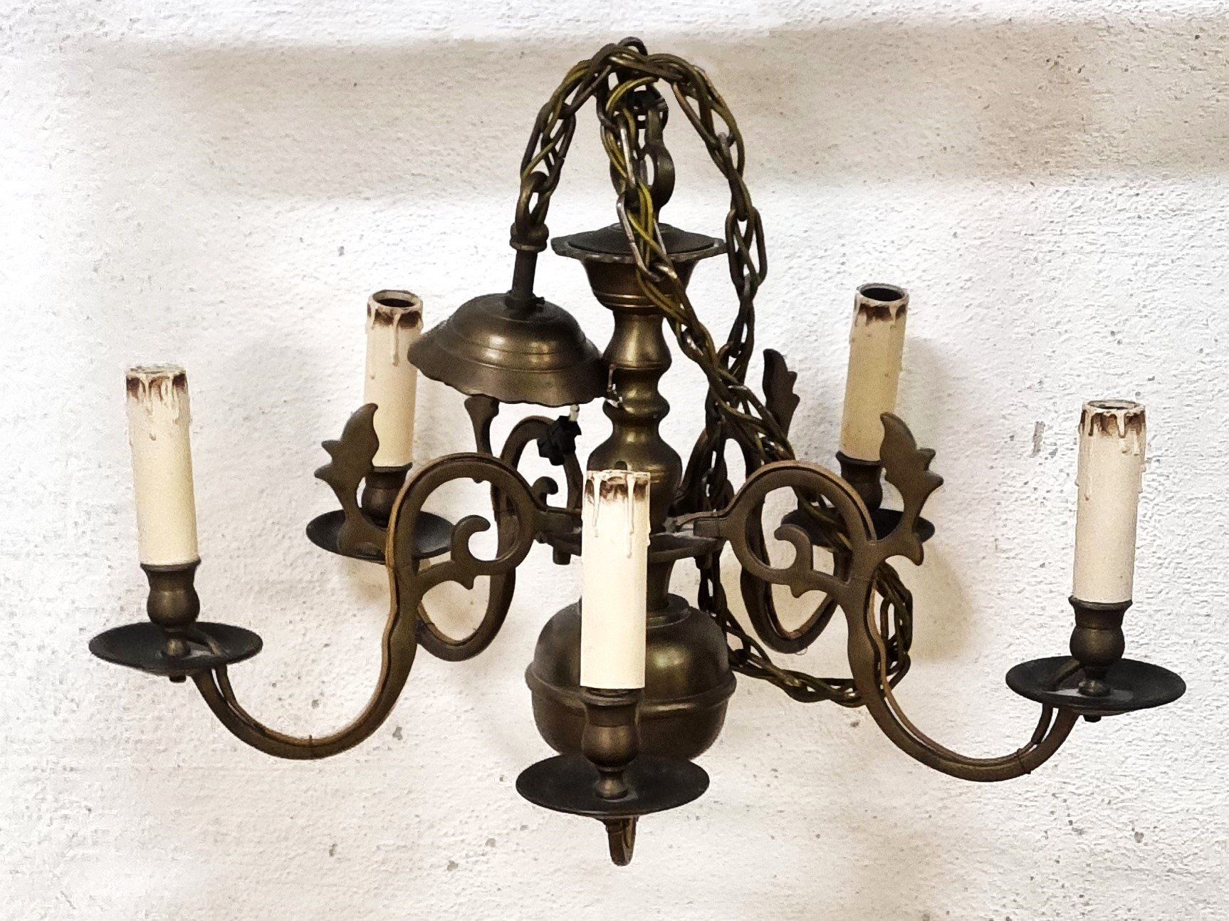 Lampadari & plafoniere: Klassischer Kronleuchter 5-armig holländischer Barockstil – Usato da Bern venduto da ros_v7ry