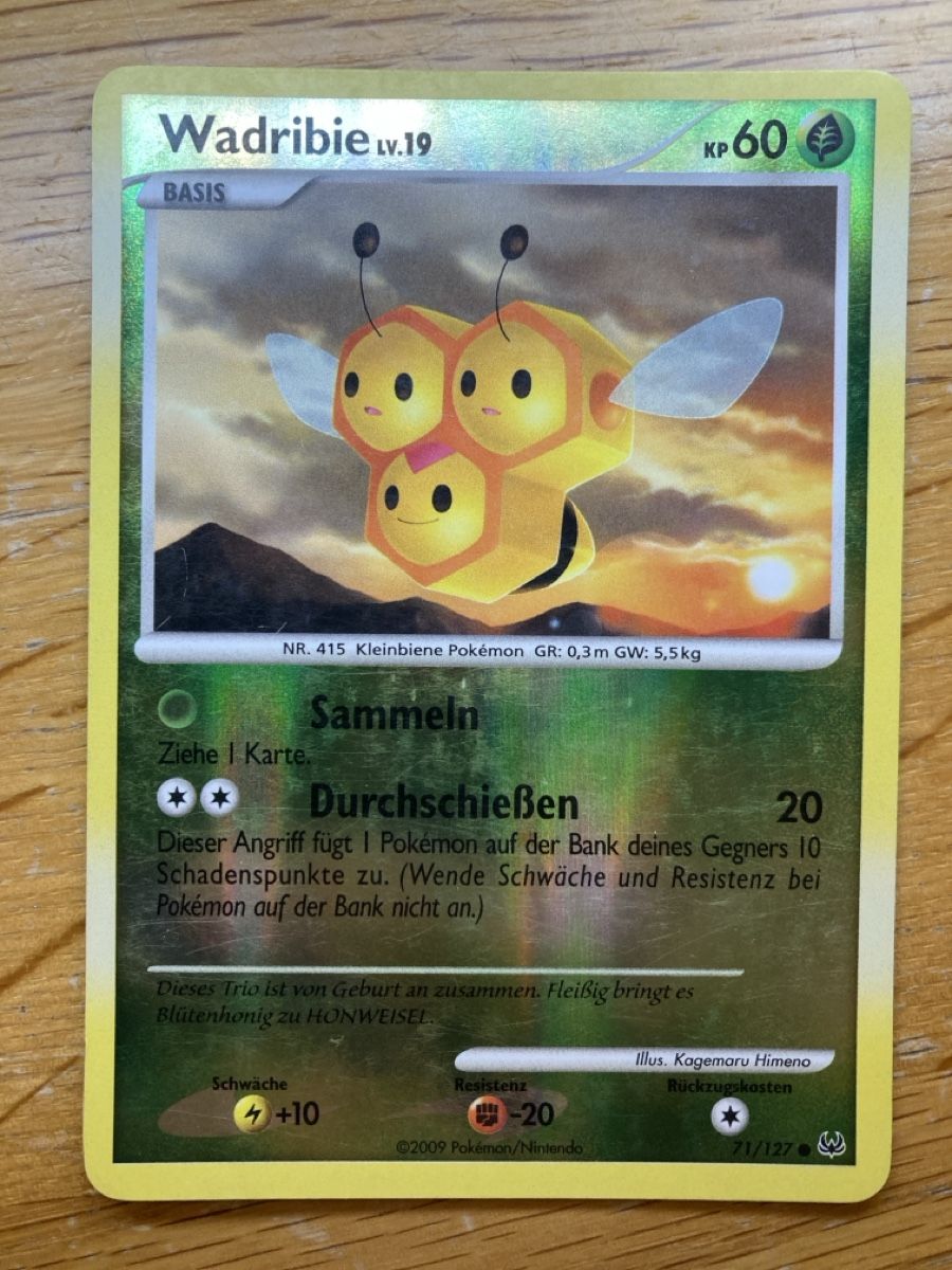Pokémon Carte collezionabili: Wadribie lv.19 71/127 REVERSE HOLO – Usato da Zürich venduto da sushitwiceaweek