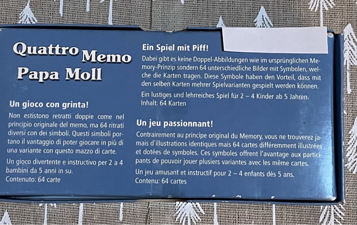 Giochi: Quattro Memo Papa Moll – Usato da La Tour-de-Peilz venduto da Pansy02 3
