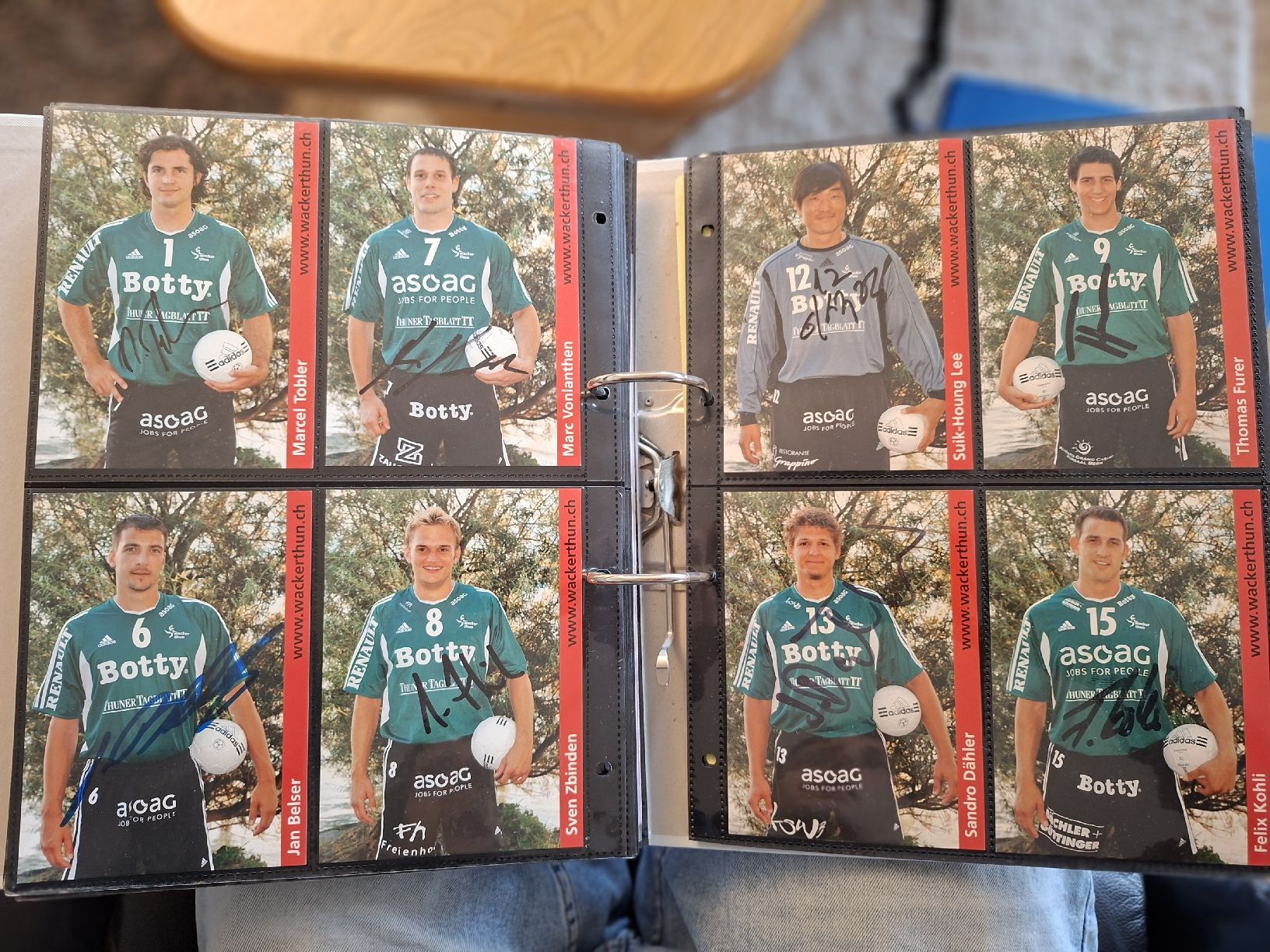 Autogramme: 13x Wacker Thun Handball Autogrammkarten original – Gebraucht aus Thun von wuschu 2