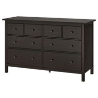 Hemnes Chest of Drawers - 8 drawers, black/ brown