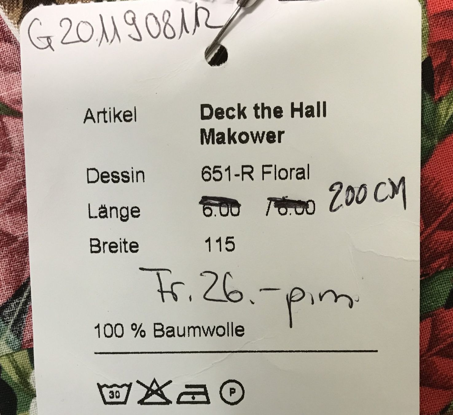 Tessuti: STOFF DECK THE HALL MAKOWER NEU – Nuovo (secondo la descrizione) da Ostermundigen venduto da wini63 2
