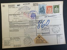 Teufen Paketkarte