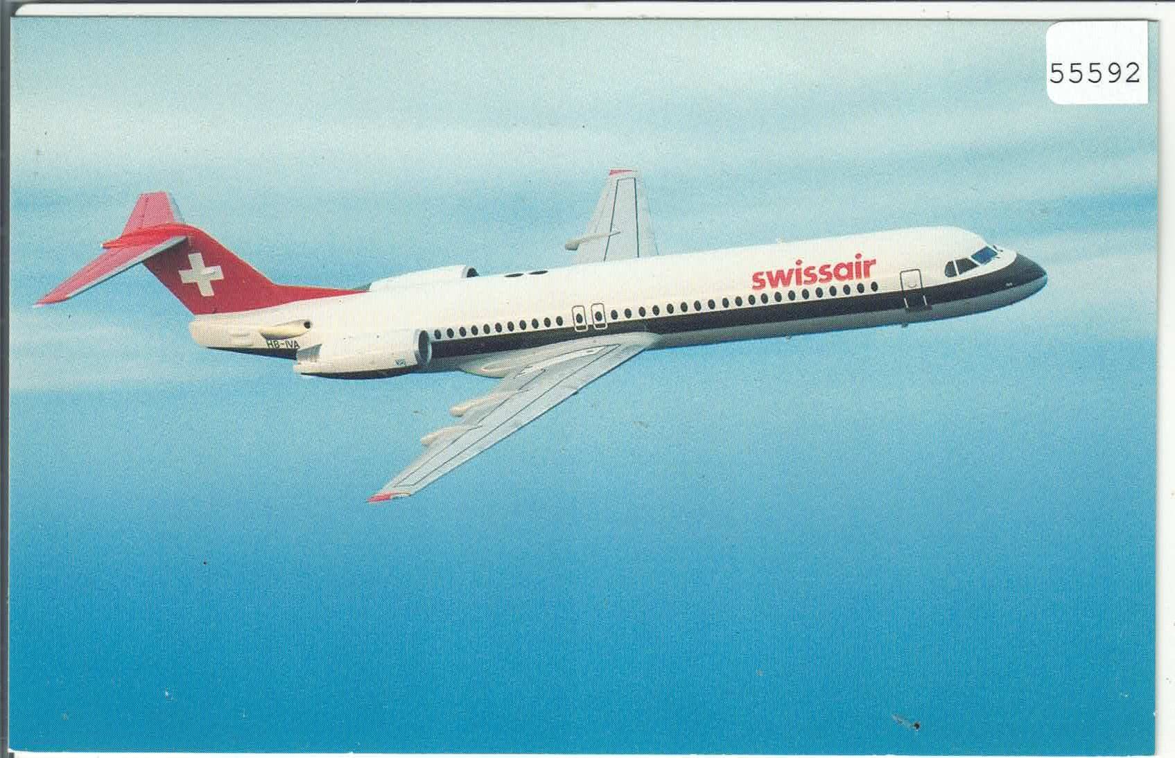 Cartoline postali: Swissair - Fokker 100 – Usato da Ettingen venduto da Kartenplanet
