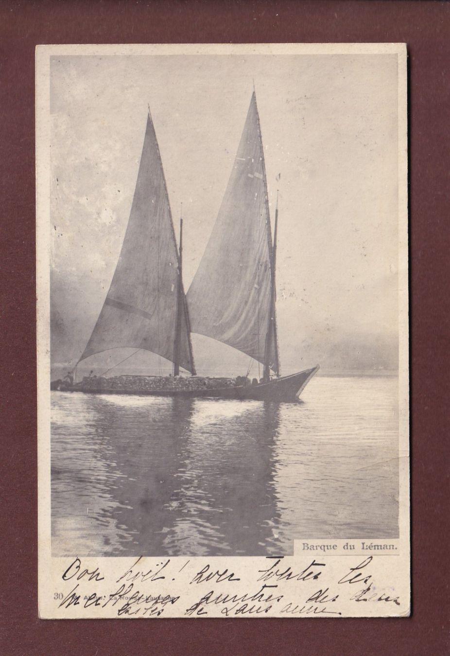 Ansichtskarten: BARQUE DU LEMAN - 1903 – Gebraucht aus Pully von nicecards-shop
