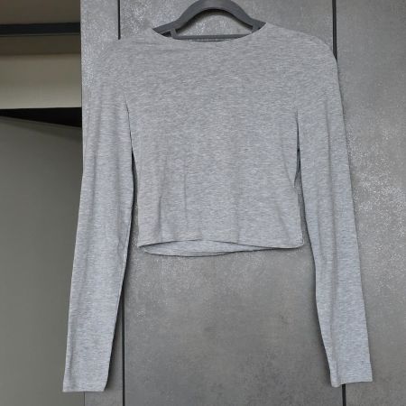 🐸 CROP PULLOVER BY 157 S HELLGRAU BAUMWOLLE/VISKOSE