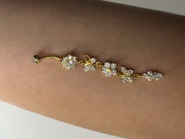 Bauchnabelpiercing goldig lang 