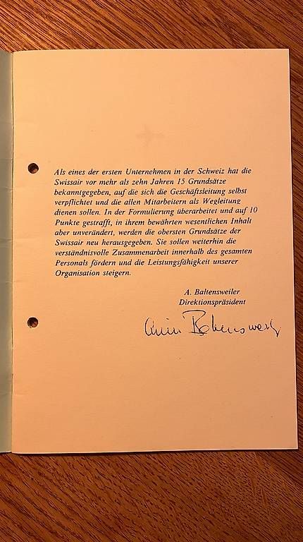 Libri: Die obersten Grundsätze der Swissair  – Usato da Langendorf venduto da donHolz 3