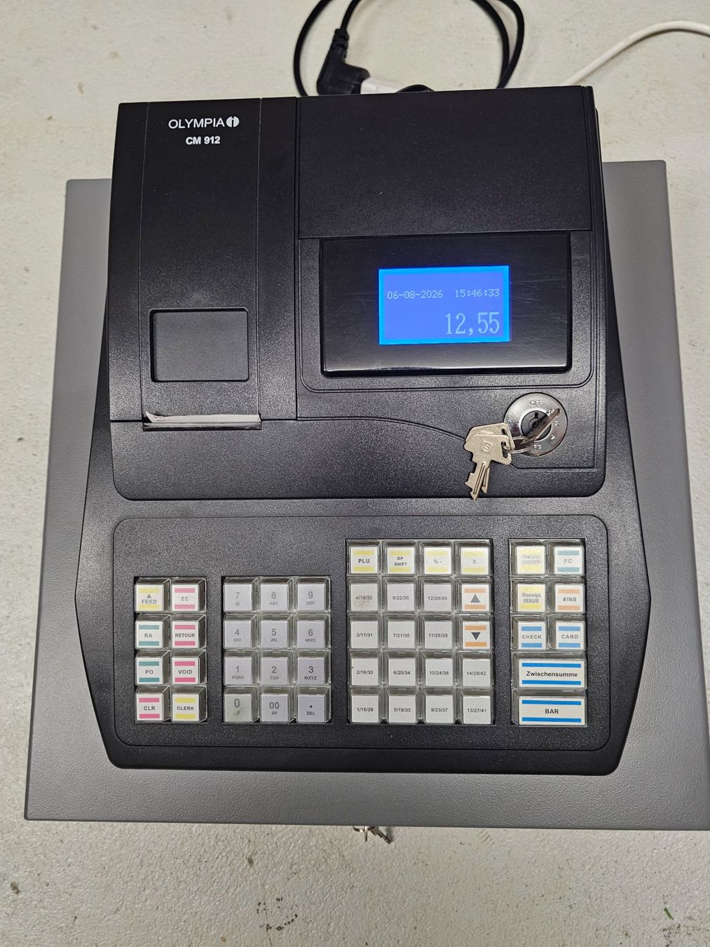 Kassen: Registrierkasse Olympia CF 912 elektr. – Gebraucht aus Hettiswil von Pfrank
