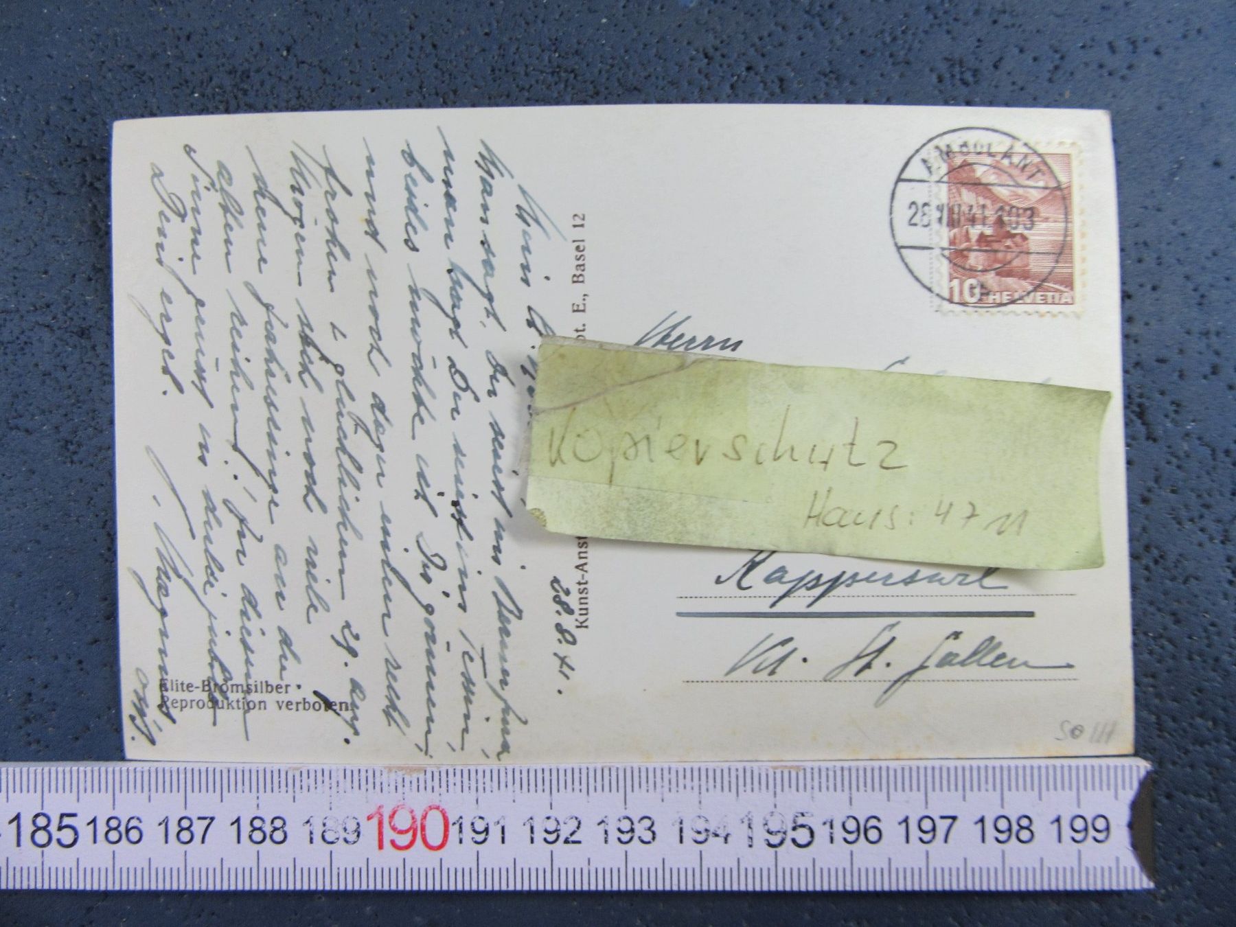 Ansichtskarten: SOLOTHURN 1941 RATHAUSPORTAL SO AK – Gebraucht aus Ettingen von Hausi4711 1
