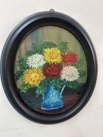 Ölgemälde auf Holz/Karton Chrysantemen Ernst Stiefel 1934