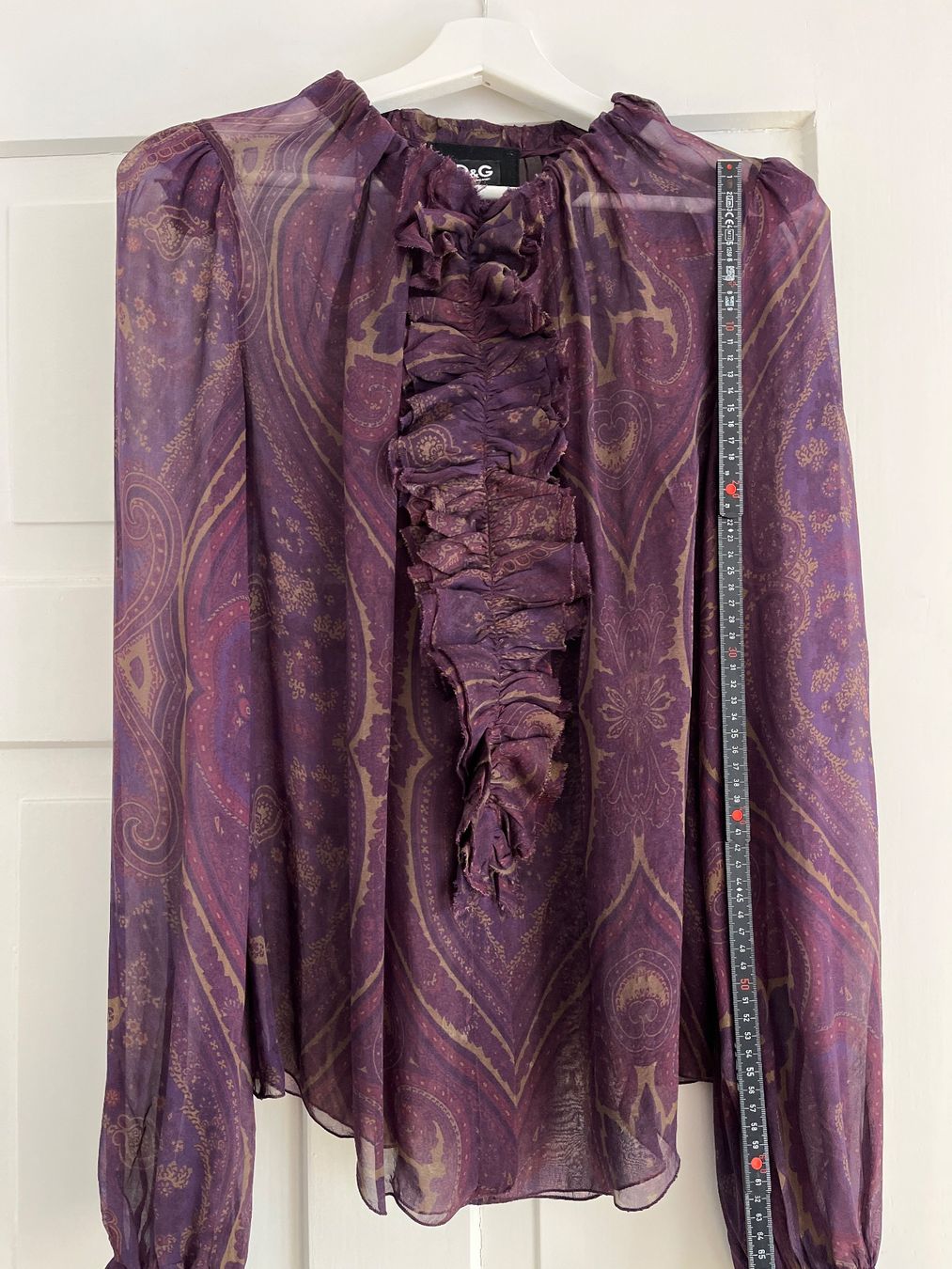 Dolce & Gabbana Camicette: Dolce & Gabbana Bluse violett gemustert – Usato da Zürich venduto da bretxo 7