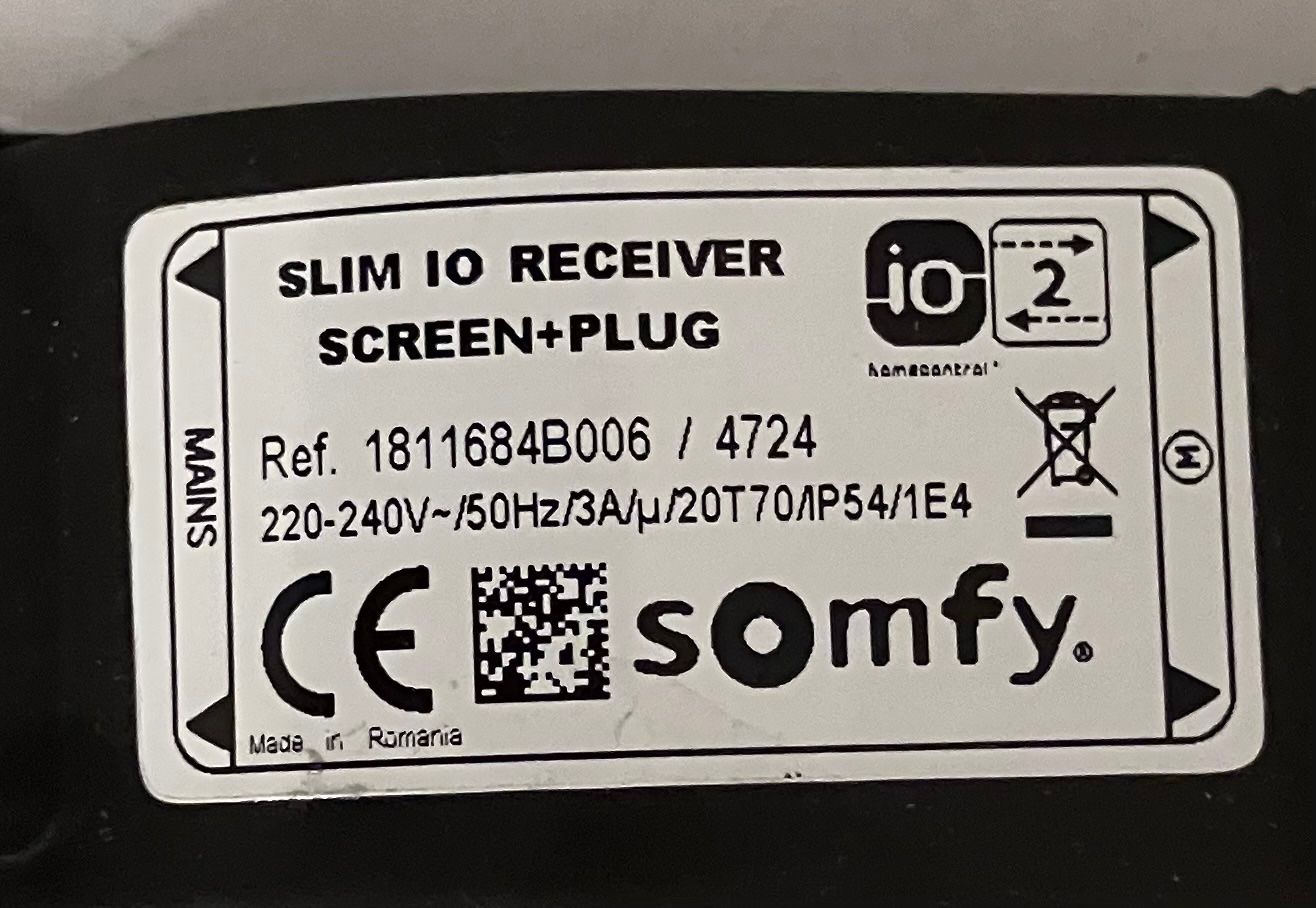 Somfy Markisen: Somfy Slim io Receiver Screen + Plug – Neuware Storen – Neu und originalverpackt aus Zürich von Shalashaska 1