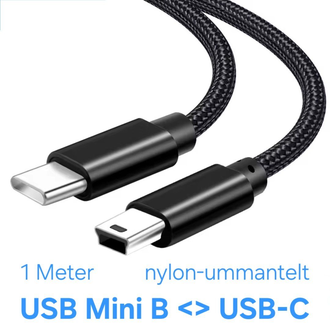 Cavi: USB Mini B auf USB-C Kabel / 1 Meter / 5 Pin USB 2.0 Cable – Nuovo e nell'imballaggio originale da Uster venduto da -FPS-