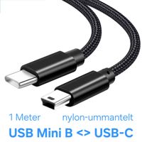 USB Mini B auf USB-C Kabel / 1 Meter / 5 Pin USB 2.0 Cable