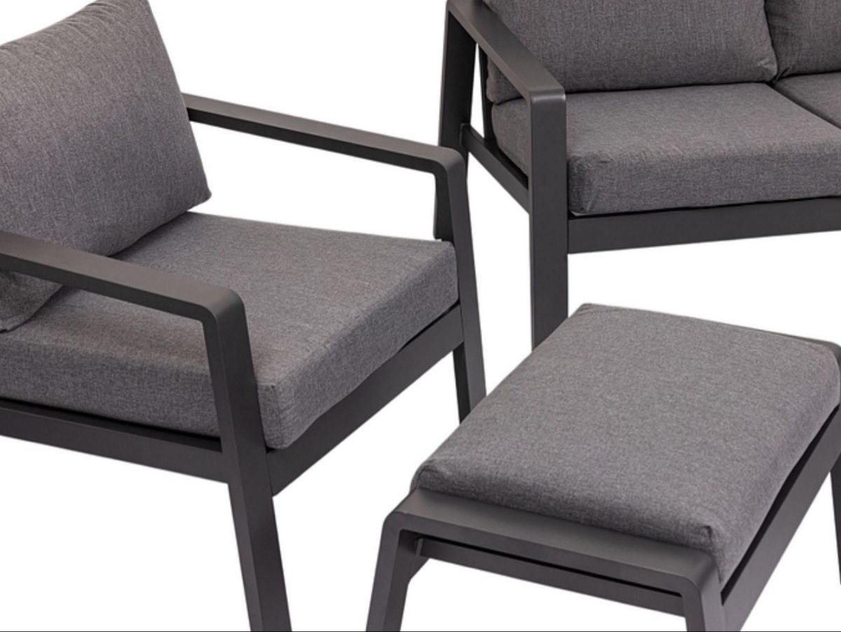 Poltrone: Moderne Gartenlounge 6-teilig: Sofa, Sessel, Tisch, 2 Hocker – Nuovo (secondo la descrizione) da Döttingen venduto da Marina_Breit 2