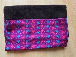 Schlauchschal Fleece Sterne Lila/Schwarz, Winter Warm 50