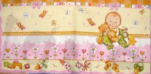 Tovaglioli: Serviette baby (e36) 2Stk. – Nuovo (secondo la descrizione) da Schlatt TG venduto da kreativ-atelier