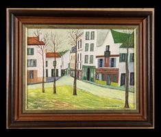 Huile sur toile: Montmartre, Paris, signée Hons Hufschmid