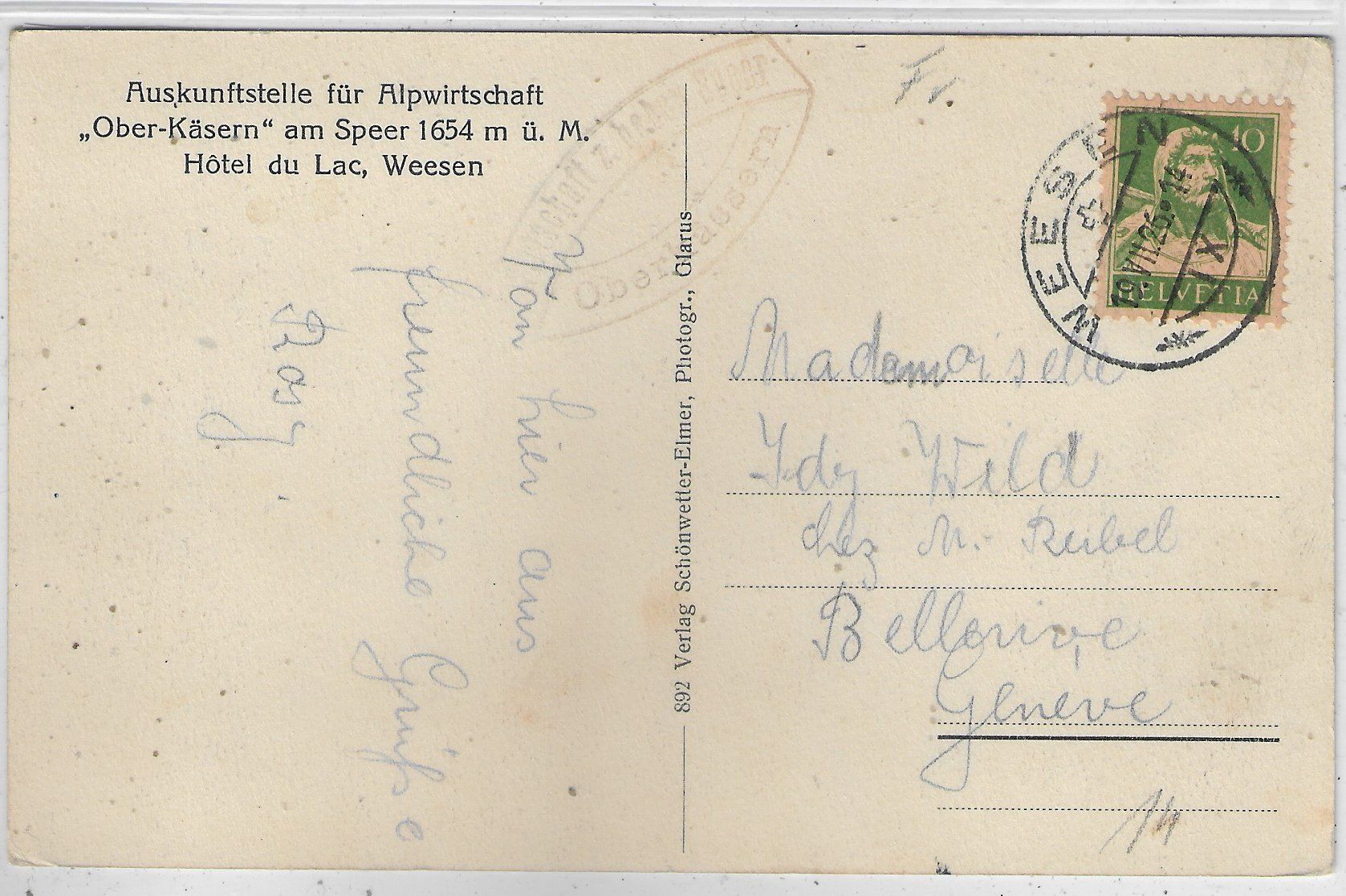 Cartes postales: Alpwirtschaft "Ober-Käsern" am Speer – D'occasion à Ettingen par Kartenplanet 1