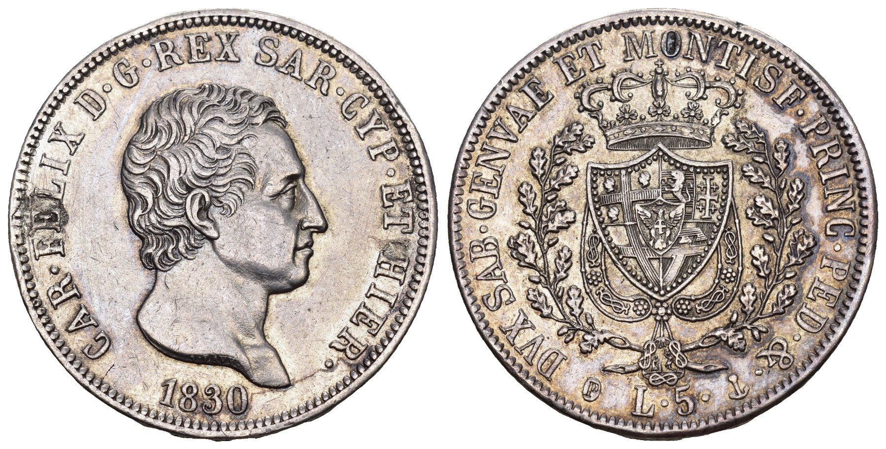 Alle Münzen: Sardinien 1830 – Gebraucht aus Bern von numismatictops