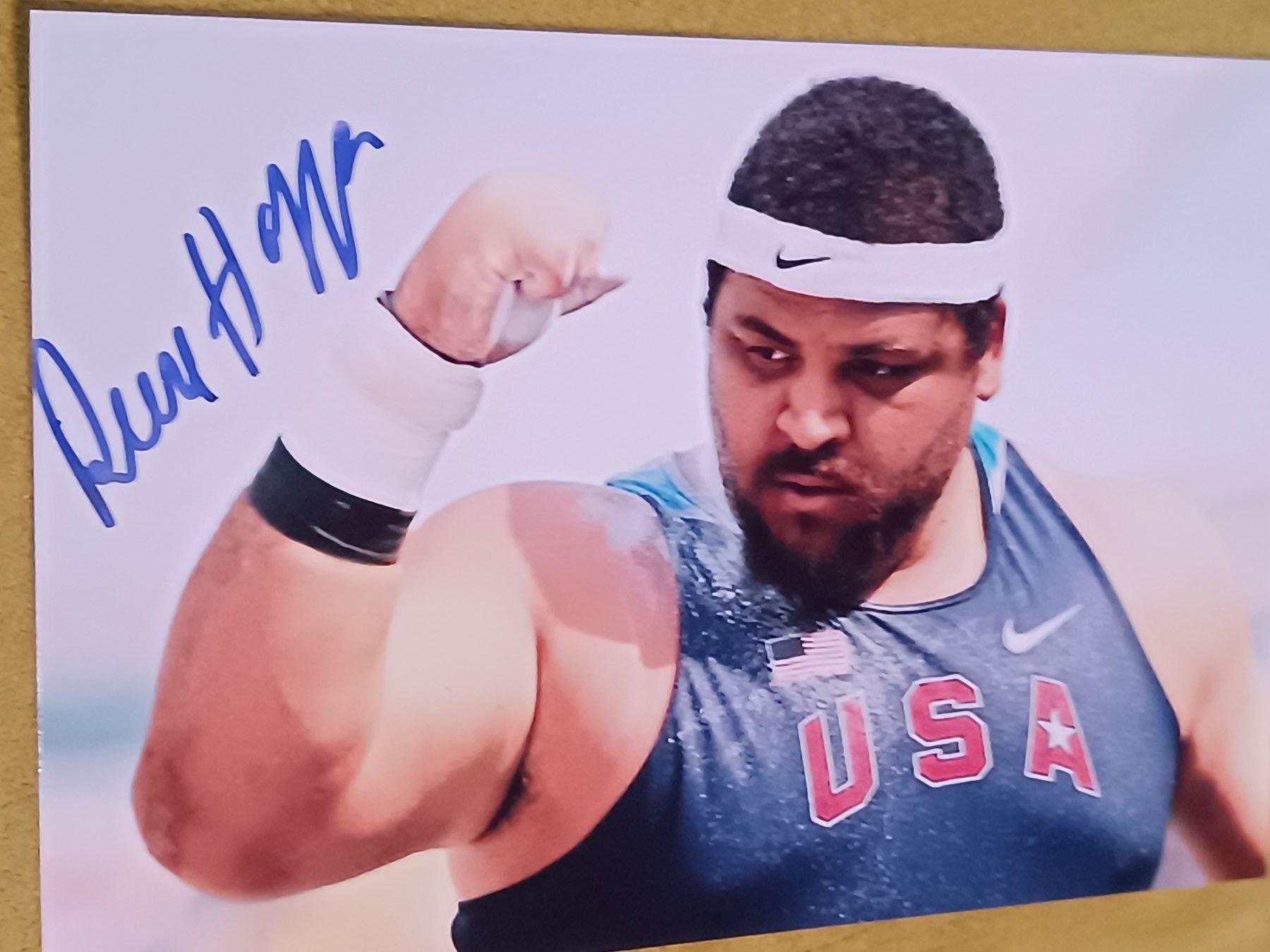 Autografi: Reese Hoffa - Weltmeister - Leichtathlet – Usato da Menziken venduto da Artographs