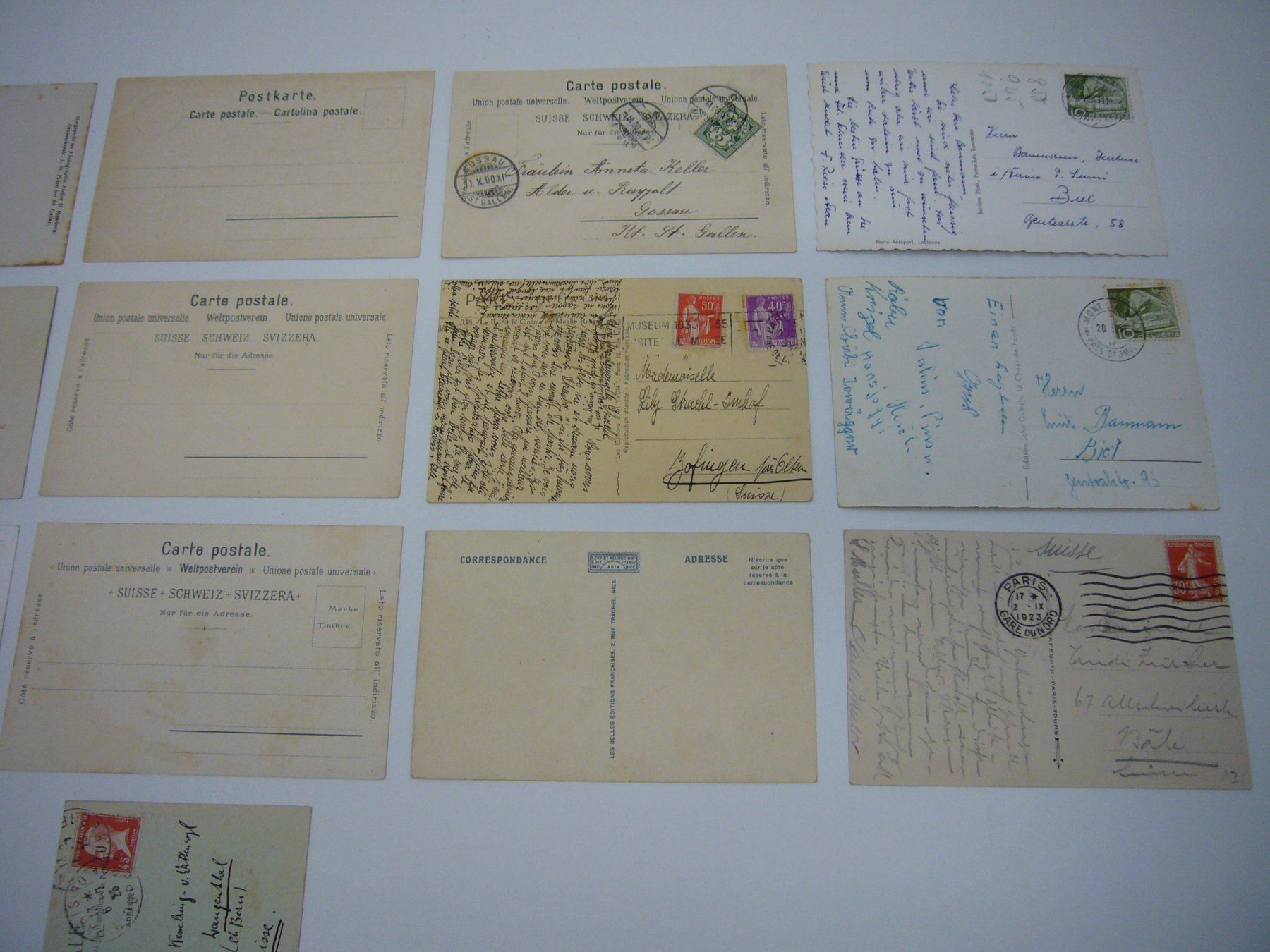 Cartoline postali: Ansichtskarten 16 Stück, diverse Orte Schweiz / Frankreich – Usato da Affoltern am Albis venduto da Stationeleven 6