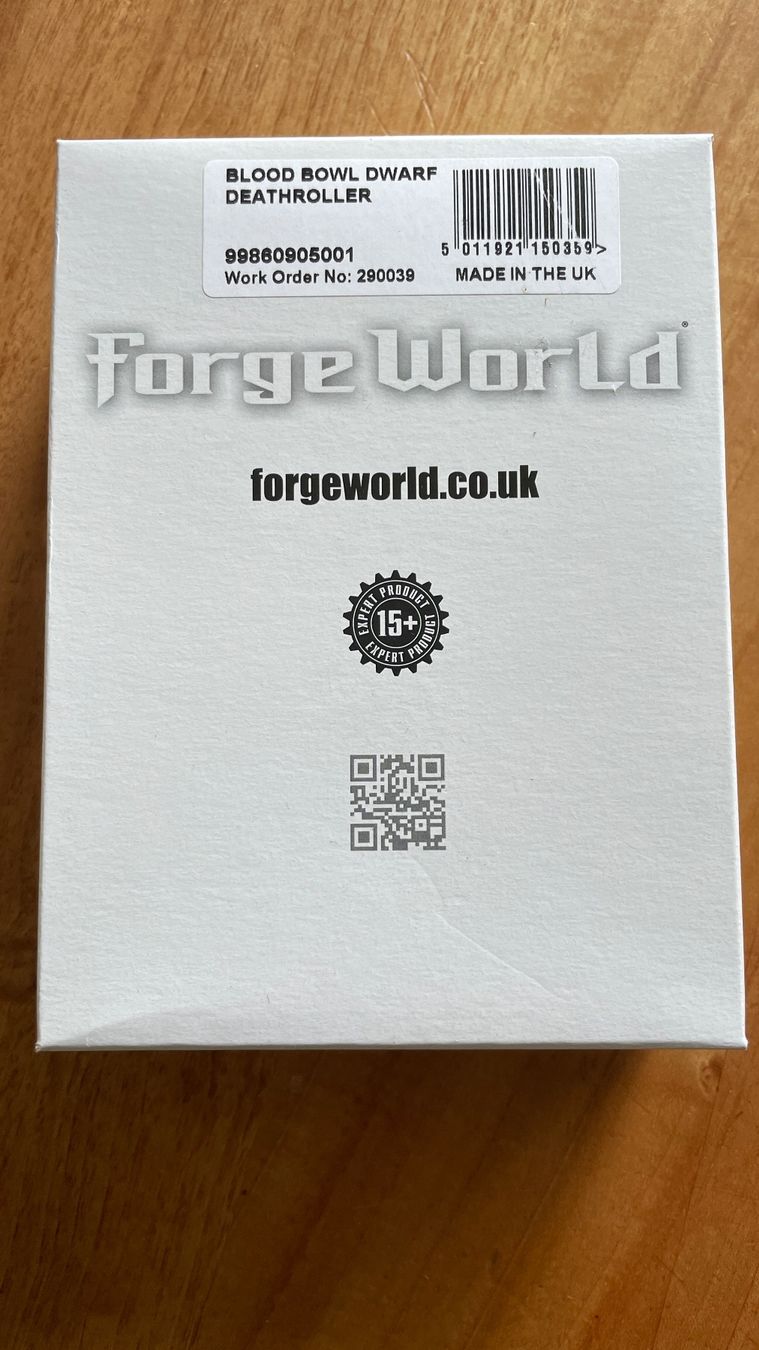 Statuette: Warhammer Blood Bowl Sonderfigur Dwarf Deathroller – Nuovo e nell'imballaggio originale da Therwil venduto da rubininio 3