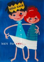 GOLD-ZACK - HAELT FUER ZWEI - KINDER 1958 - Original Plakat