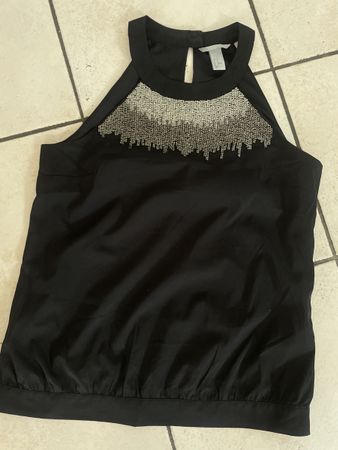 Neues schwarzes Top H&M Festlich Gr. 40