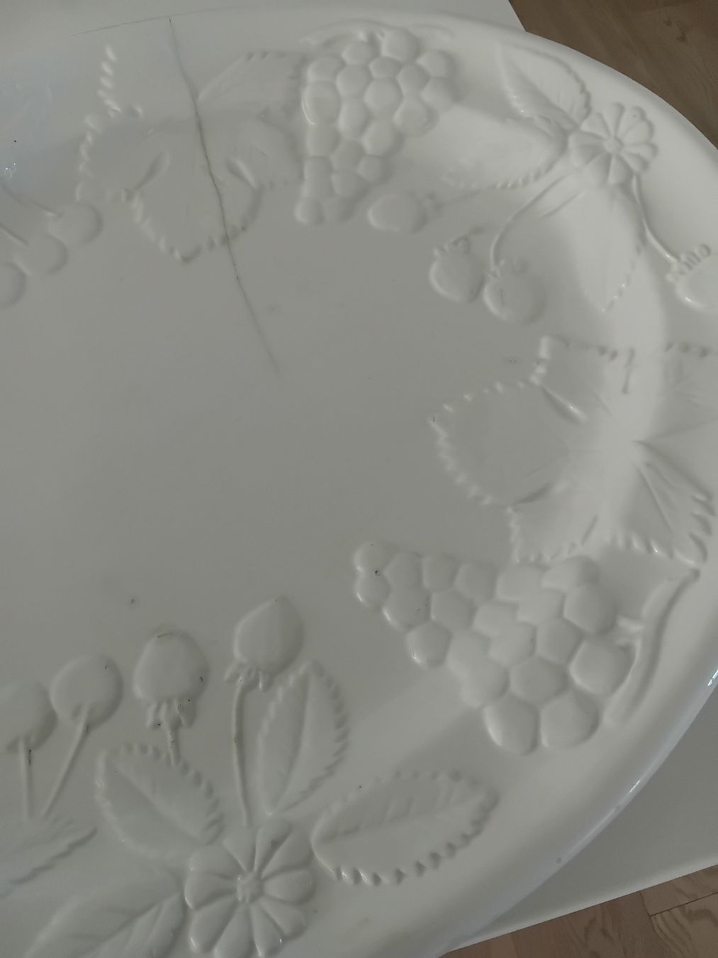 Piatti di portata: Oval Serving Platter Fruit Design White Ceramic (50 x 40cm) – Usato da Immensee venduto da vgitter 3