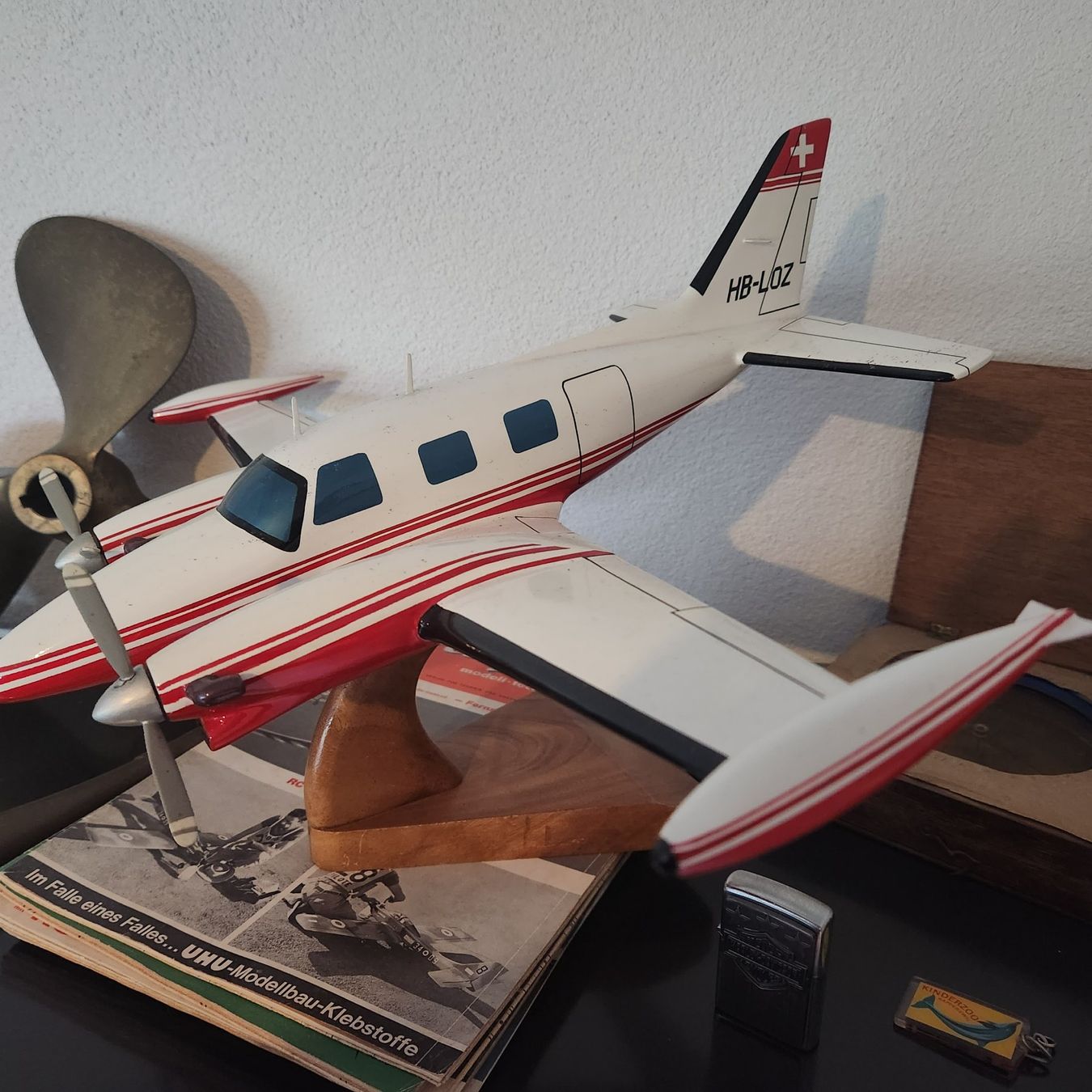 Kit di modellismo & Modellini statici: Flugzeug aus Holz – Nuovo e nell'imballaggio originale da Wilen b. Wollerau venduto da Loonyacht 4
