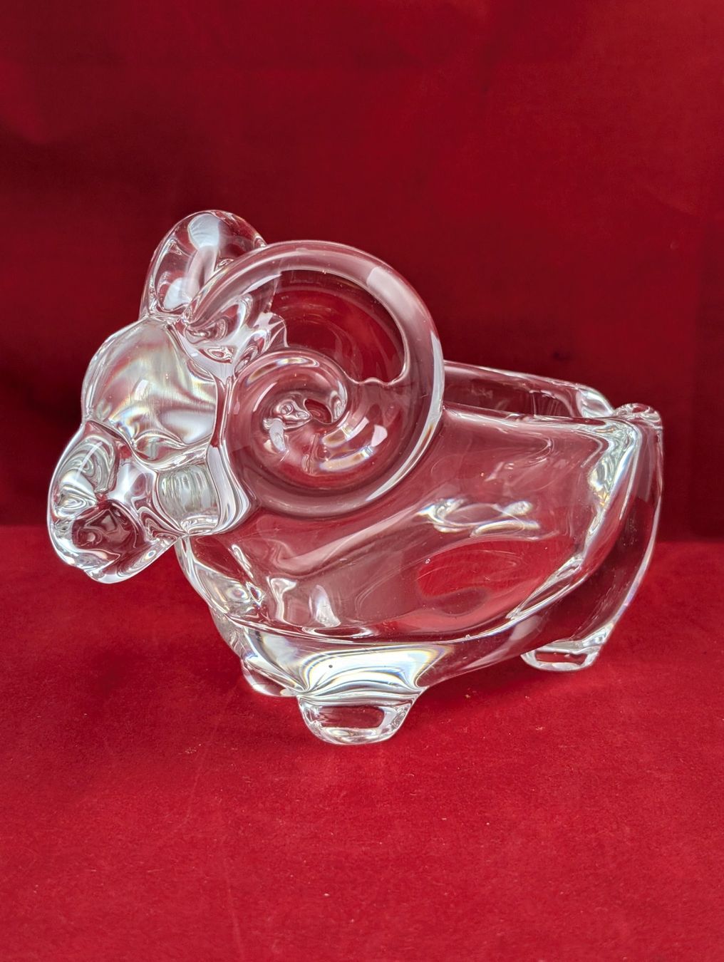 Skulpturen & Statuen: Vannes le Chatel Widder aus Kristall Glas, 70er Jahre – Neu (gemäss Beschreibung) aus Embrach von RogerGerzner