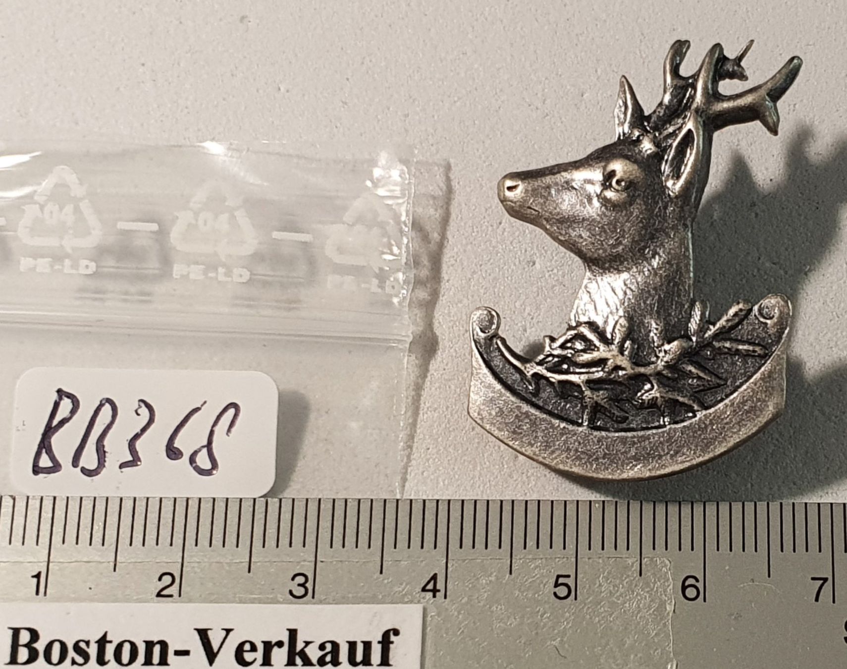 Spille & Fermagli: BB368 - Neutrale Brosche Hirsch Reh Jäger – Usato da Reinach BL venduto da Boston-Verkauf 3