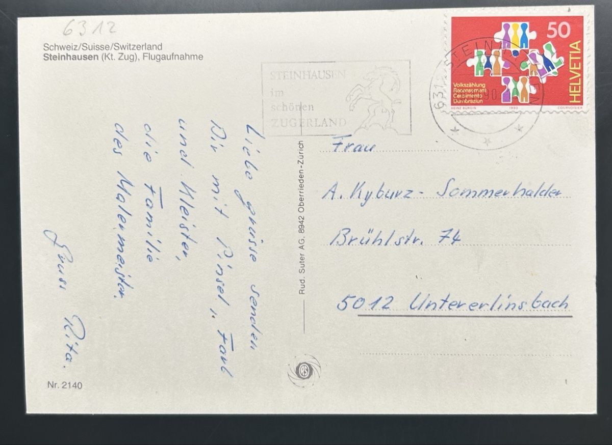 Cartoline postali: Flugaufnahme Steinhausen – Usato da Horw venduto da Tellbub 1