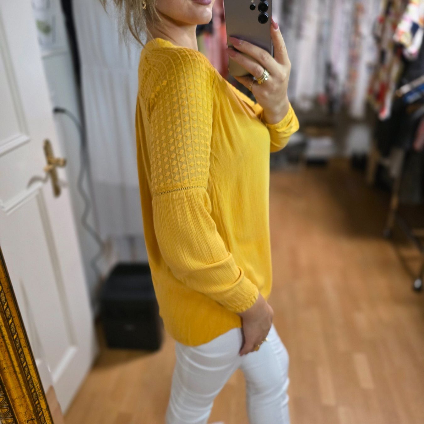 H&M Camicette: H&M gelbe Bluse, Boho-Stil, Größe M – Usato da Wald ZH venduto da CapLux 2