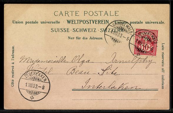 Cartes postales: AK Grindelwald, Hotel Gr. Eiger – D'occasion à Berlin par bartko-reher 1