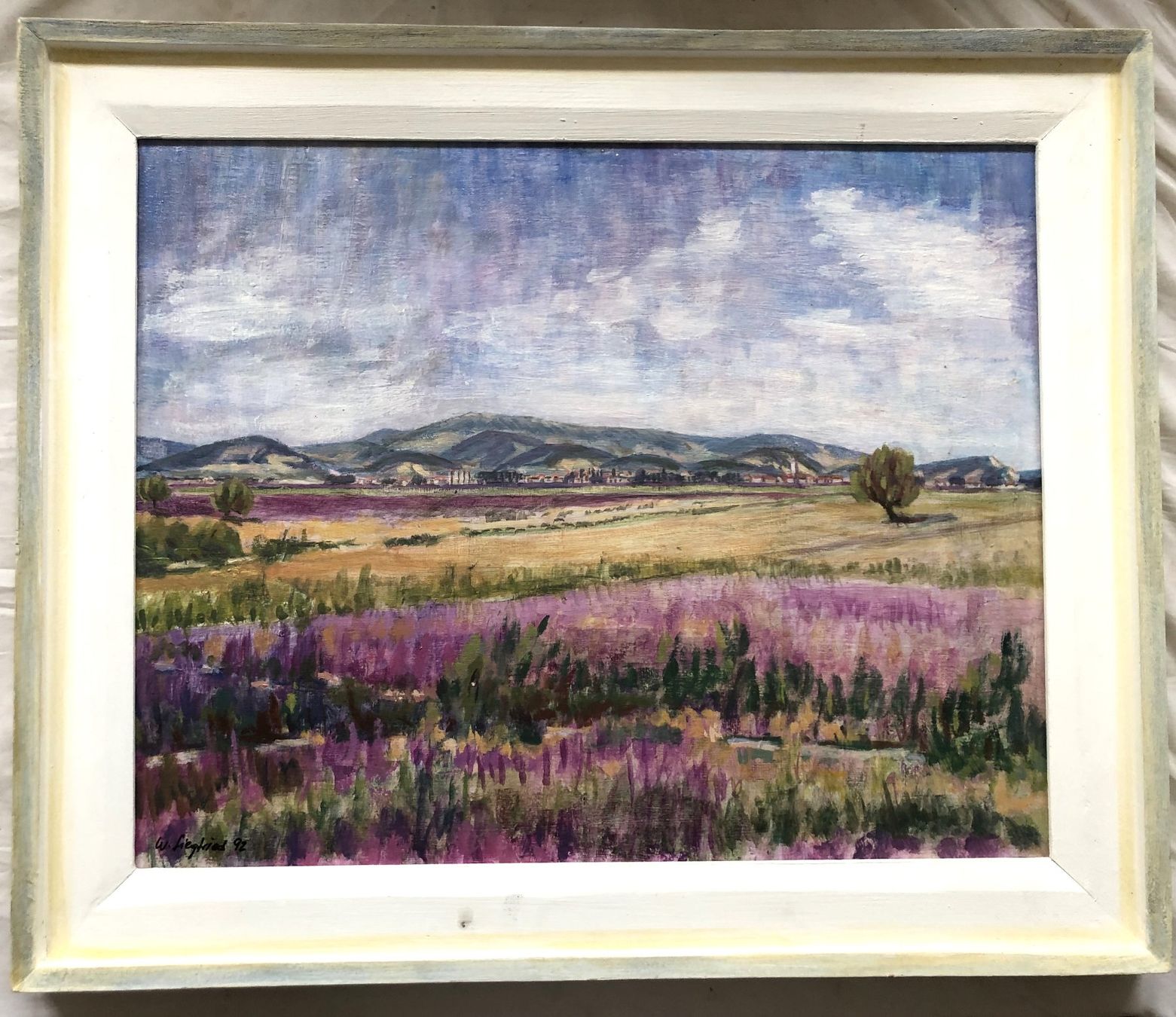 Dipinti: Gemälde - Öl auf Platte - "Provence" - signiert. W.Siegfried – Usato da Schaffhausen venduto da durruti