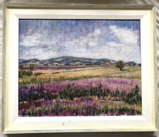 Gemälde - Öl auf Platte - "Provence" - signiert. W.Siegfried