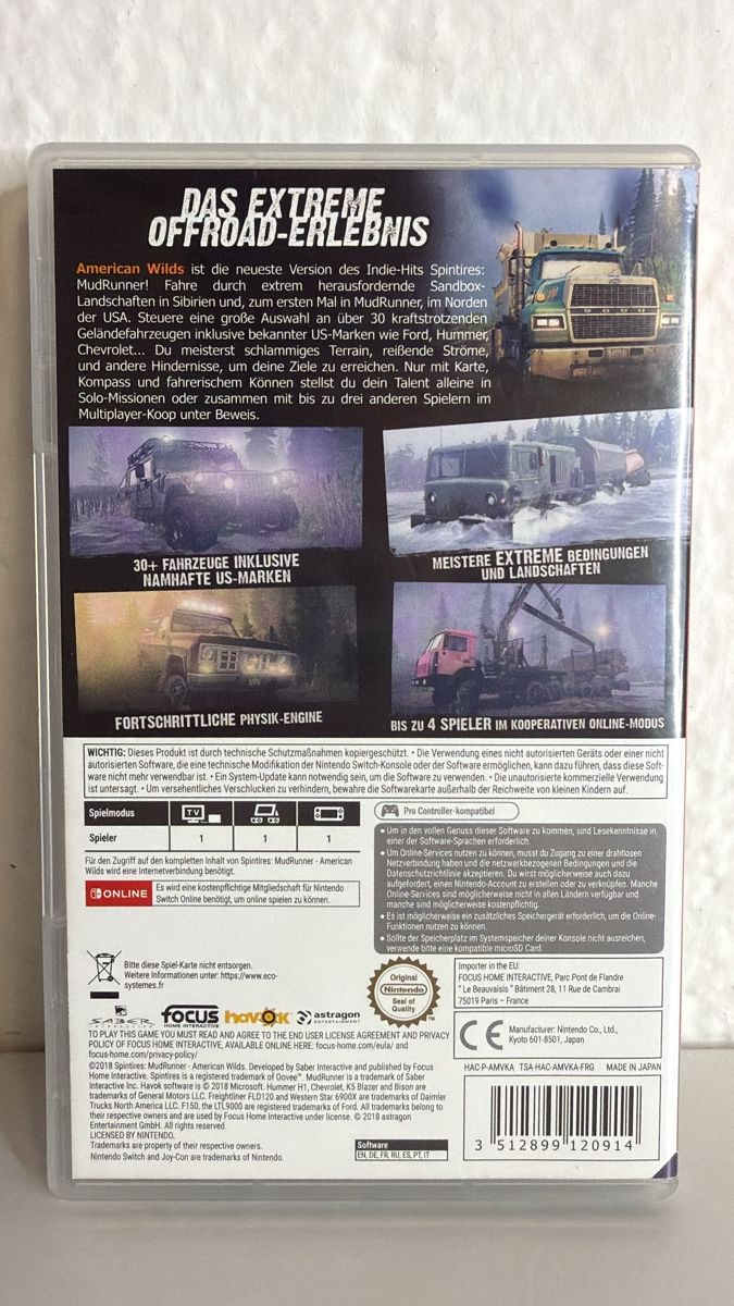 Nintendo Giochi: Nintendo Switch MudRunner American Wilds Game - Excellent! – Usato da Ehrendingen venduto da bubulence 1