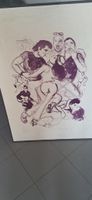 Lithographie "Tanzszene" von J. Seip, nummeriert 43/100