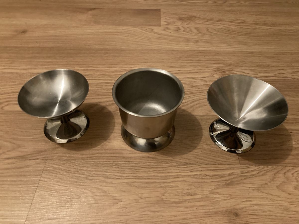 Contenitori & Simili: 3 Stk. Stöckel Edelstahl Becher Kelch Eisschale – Usato da Ins venduto da teamfairerdeal 1